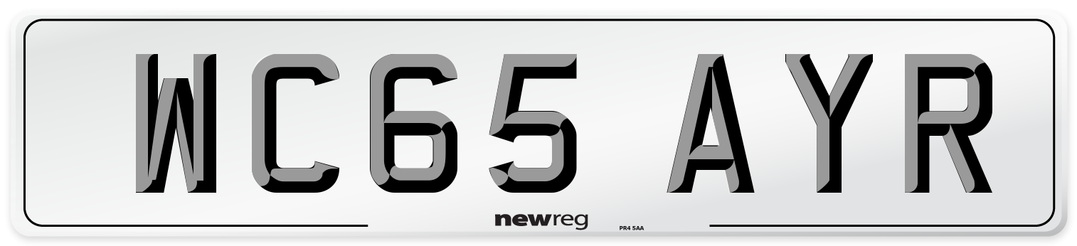 WC65 AYR Number Plate from New Reg